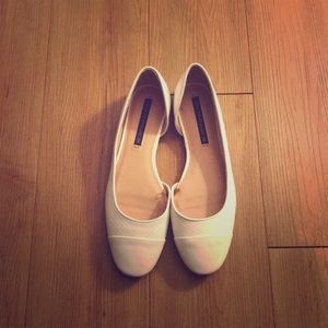 Zara White Flat Shoes